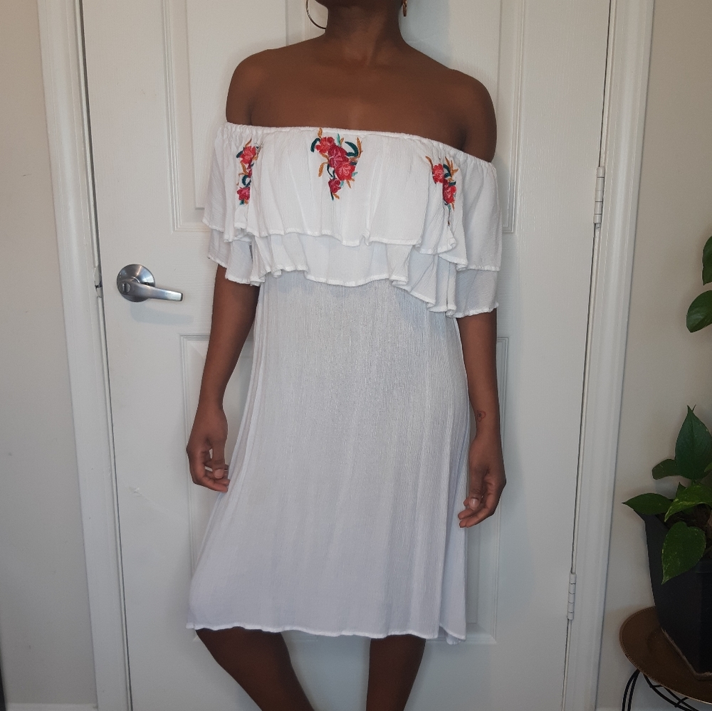 Strapless White Dress